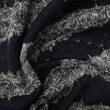 Navy Eyelet Chunky Knit, Poly-Viscose — photo 3