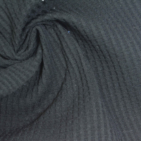 100% Polyester Waffle Knit Fabric, 200 gsm, 165 cm — Navy