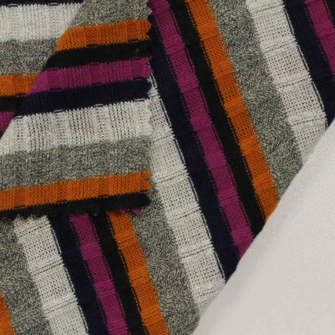 Polyester Metallic Stretch Rib Knit Fabric, 190 gsm, 125 cm — Khaki