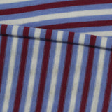 White Horizontal-Stripe Jersey Knit, Polyester — photo 3