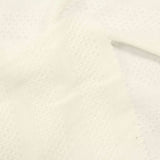 White Eyelet Jersey Knit, Polyester — photo 3
