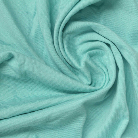 Brushed Polyester Stretch Milk Silk Knit Fabric, 160 gsm, 170 cm — Green