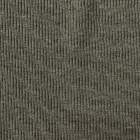 Polyester Viscose Rib Knit Fabric, 223 gsm, 165 cm — Grey