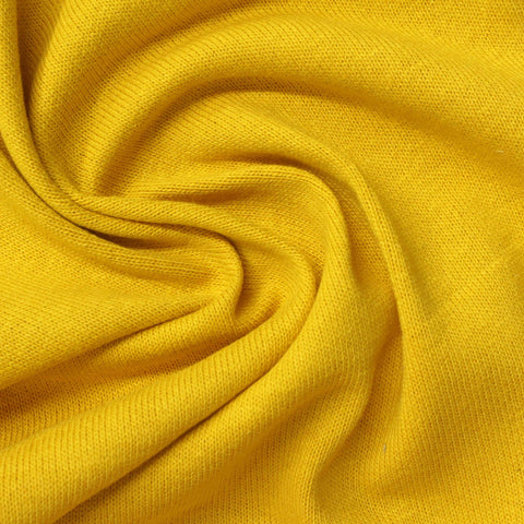 100% Cotton Jersey Knit Fabric, 235 gsm, 140 cm — Yellow