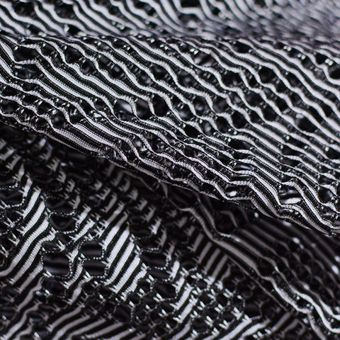 White Openwork Jacquard, Polyester, 180 gsm