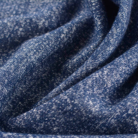 Blue Marl French Terry, Poly-Cotton, 222 gsm