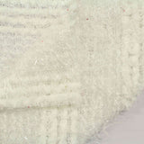 White Horizontal-Stripe Rib Knit, Polyester — photo 3