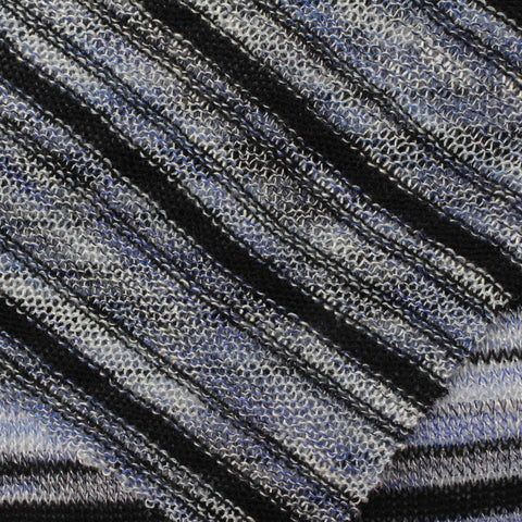 Black Horizontal-Stripe Jersey Knit, 190 gsm