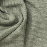 Heather Polyester Cotton Stretch Rib Knit Fabric, 323 gsm, 134 cm — Green — photo 3