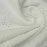 White Eyelet Voile, Cotton — photo 3