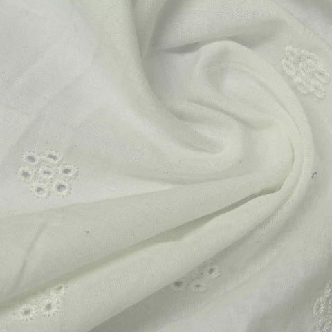 White Eyelet Voile, Cotton