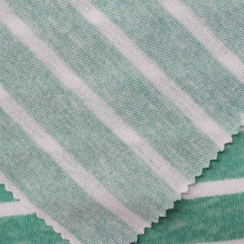 Green Horizontal-Stripe Knit, 205 gsm, 165 cm, ref EF-224211