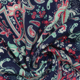 Navy Paisley Knit, Polyester — photo 3
