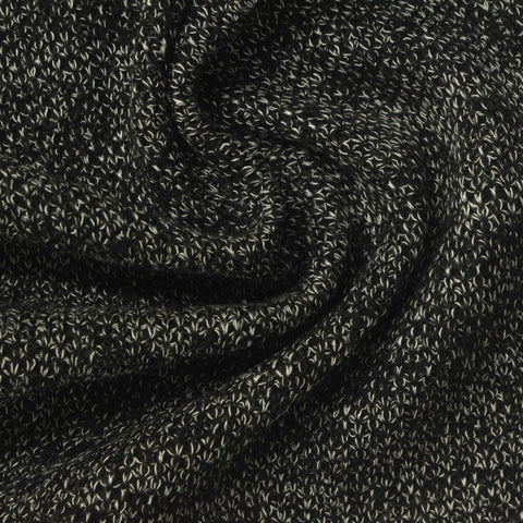 Black Marl Rib Knit, Polyester