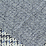 Dark Blue Houndstooth Interlock Knit, Poly-Viscose — photo 3