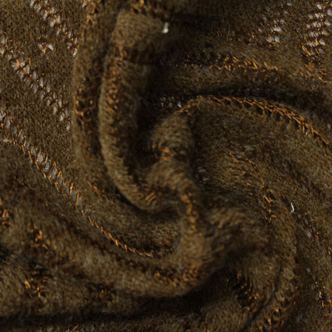 Olive Zigzag Chunky Knit, Polyester