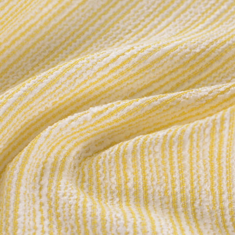 Yellow Vertical-Stripe Jacquard, Acrylic-Poly