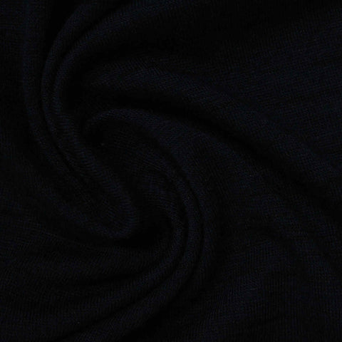 Polyester Jersey Knit Fabric, 140 gsm, 150 cm — Black