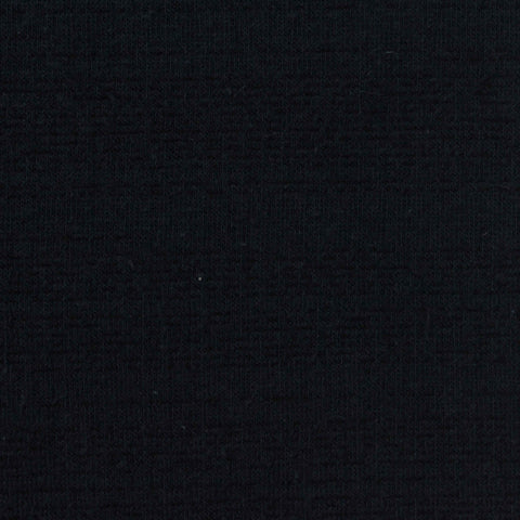 Cotton Polyester Blend Stretch Rib Knit Fabric, 265 gsm, 168 cm — Black