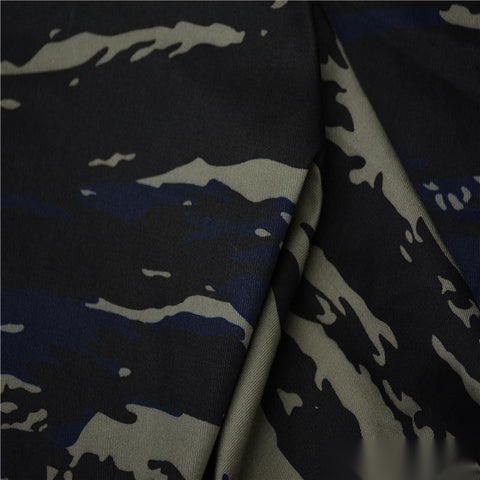 Dark Grey Bold-Camo Woven, Poly-Cotton