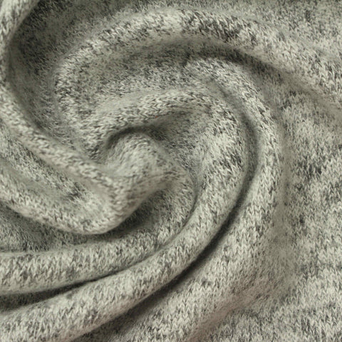 Grey Marl Jersey Knit, Viscose-Poly, 221 gsm