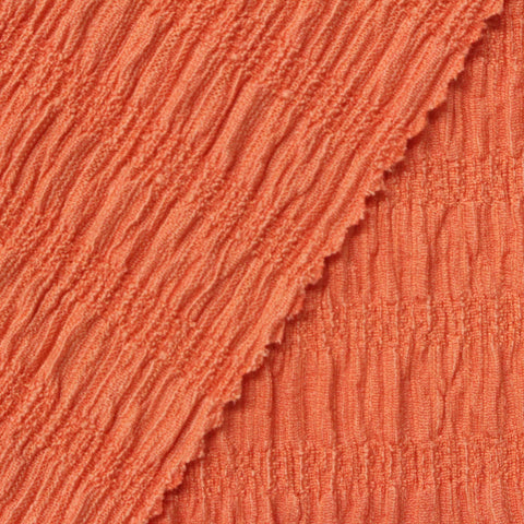 Polyester Stretch Crepe Fabric, 190 gsm, 135 cm — Orange