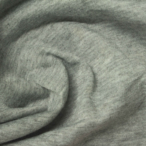 Heather Grey Marl Jersey Knit, Polyester, 208 gsm