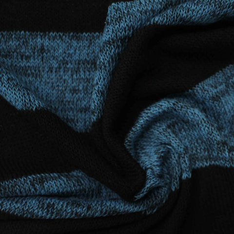 Black Marl Chunky Knit, Polyester, 160 gsm, 150 cm