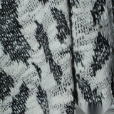Black Animal Print Chunky Knit, Cotton-Poly — photo 3
