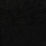 Black Tone-on-Tone Floral Jacquard, Polyester — photo 3
