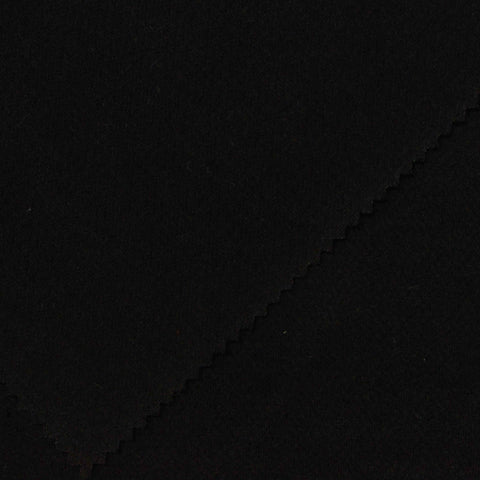 Cotton Viscose Stretch Interlock Knit Fabric, 285 gsm, 170 cm — Black