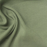 Cotton Stretch Rib Knit Fabric, 190 gsm, 110 cm — Green — photo 3