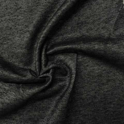 Dark Grey Marl Chunky Knit, Cotton-Poly, 157 gsm