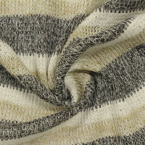 Viscose Polyester Chunky Knit Fabric, 187 gsm, 184 cm — Beige, ref EF-211533