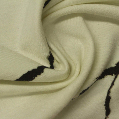 Khaki Abstract French Terry, Bamboo-Cotton