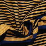 Yellow Horizontal-Stripe Jacquard, Viscose — photo 3