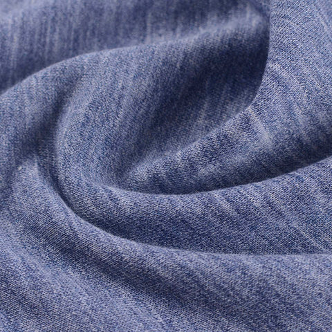 Blue Marl French Terry, Polyester