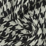 Black Houndstooth Jacquard, Polyester — photo 3