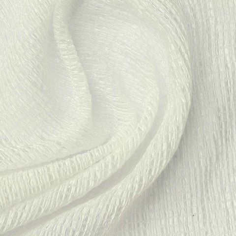 Acetate Nylon Crepe Fabric, 75 gsm, 130 cm — White