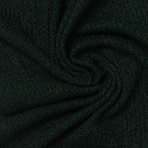 Viscose Polyester Stretch Rib Knit Fabric, 210 gsm, 180 cm — Green