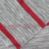 Grey Horizontal-Stripe Knit, Poly-Viscose — photo 3