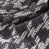 Black Geometric Interlock Knit, Polyester — photo 3
