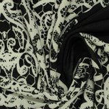 Black Floral Knit, Polyester — photo 3