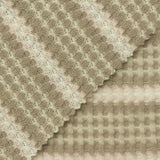 Beige Horizontal-Stripe Waffle Knit, Polyester — photo 3