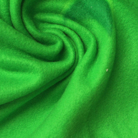 Printed 100% Polyester Fleece Fabric, 160 gsm, 150 cm — Green