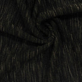 Polyester Chunky Knit Fabric, 190 gsm, 165 cm — Black — photo 3