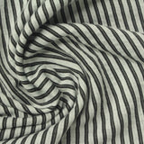Black Vertical-Stripe Jersey Knit, Polyester — photo 3