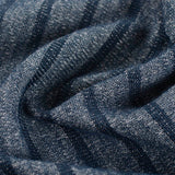 Dark Blue Horizontal-Stripe Chunky Knit, Polyester — photo 3