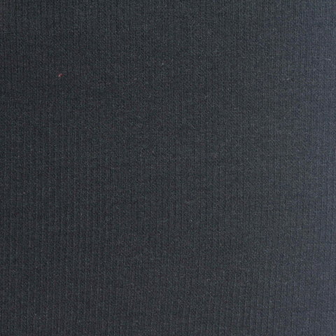 Charcoal Ribbed Rib Knit, Cotton-Poly