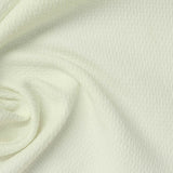 Jacquard Polyester Stretch Interlock Knit Fabric, 340 gsm, 150 cm — White — photo 3